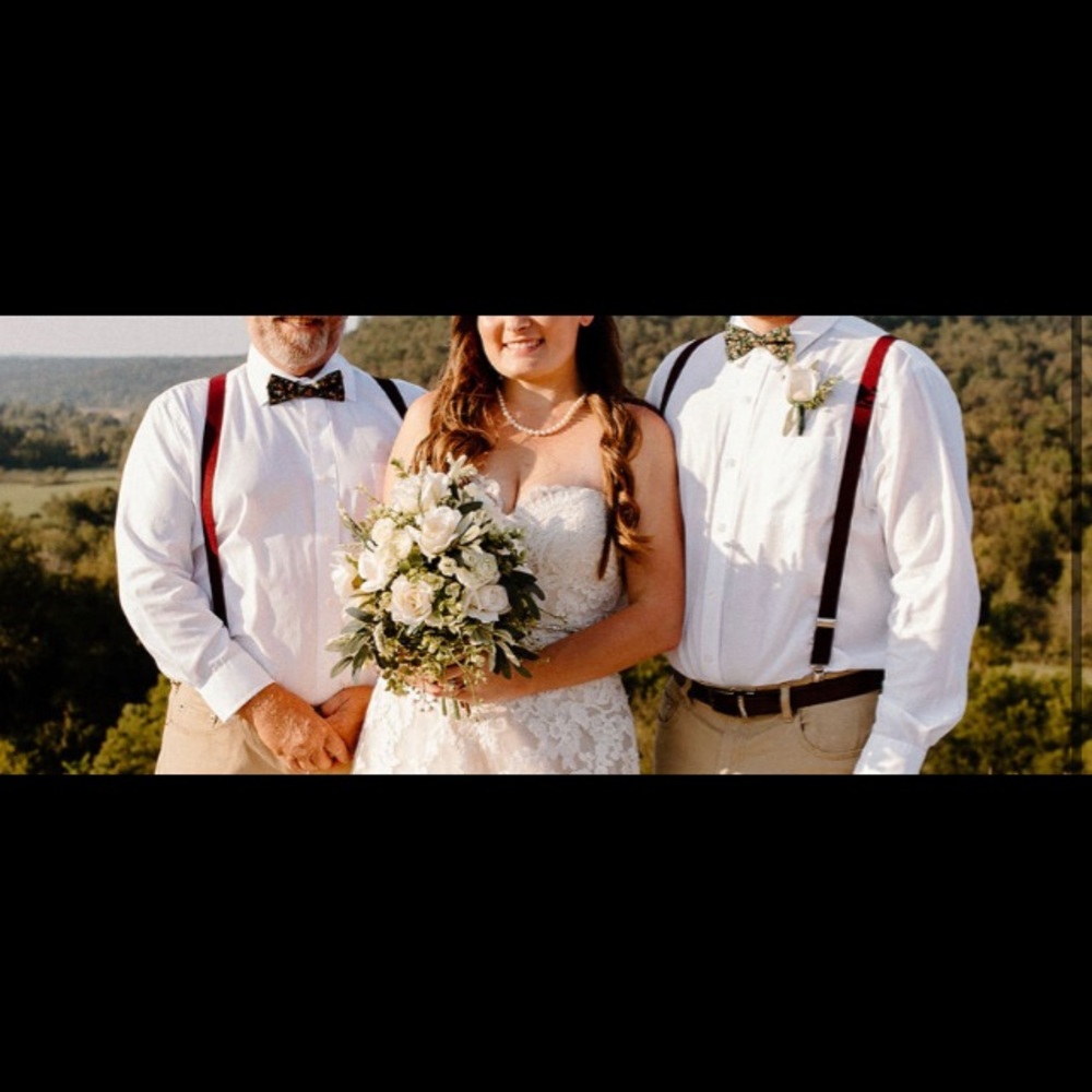 Wine colored suspenders bundle